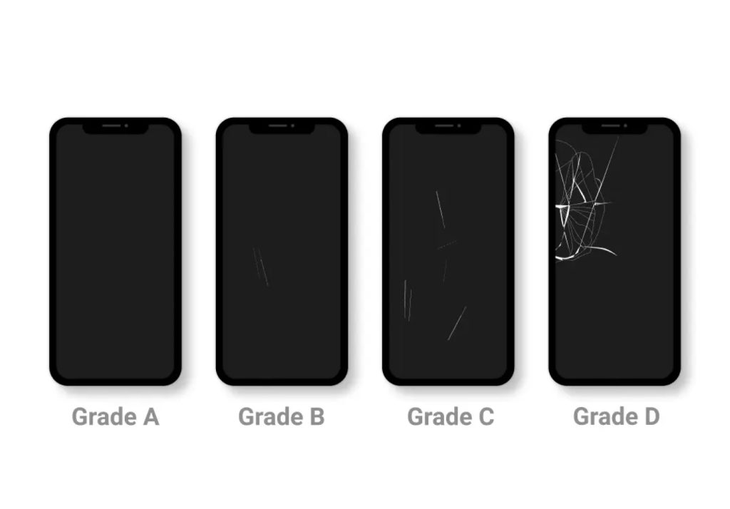 different grades of refurbished iPhones