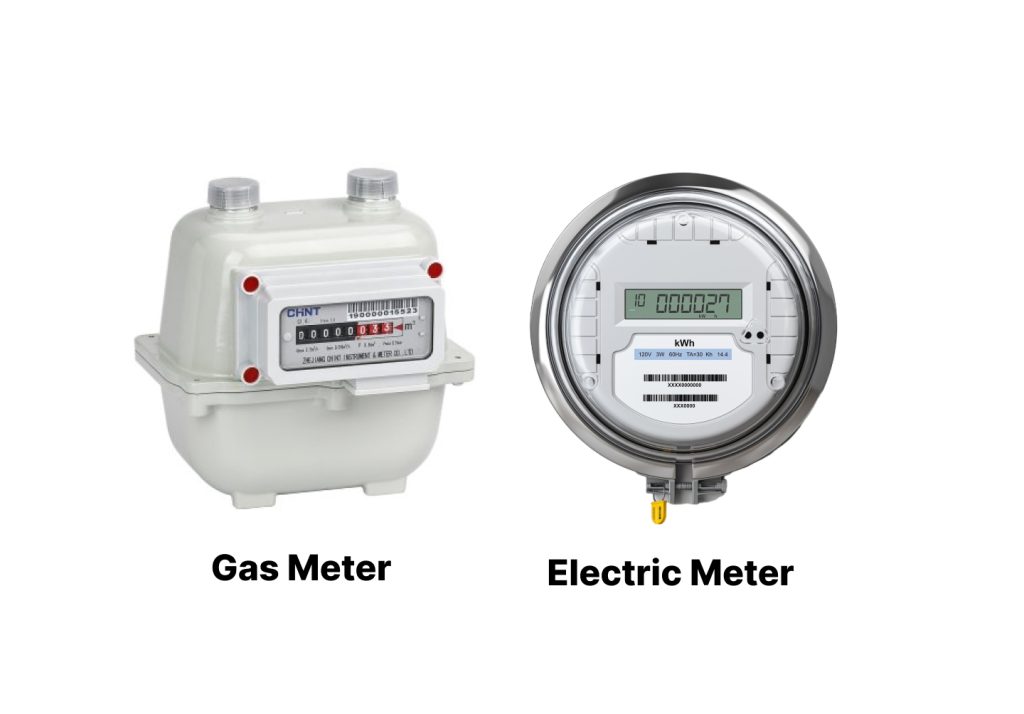 gas and electric meter