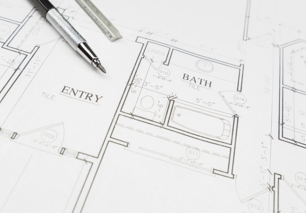 bathroom layout sketch