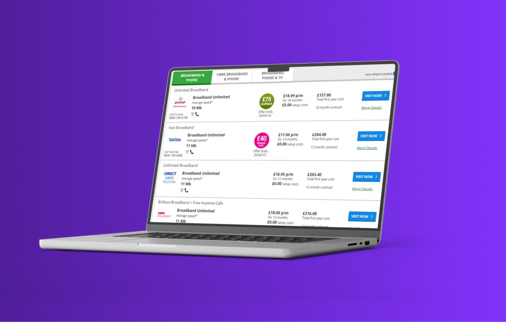 Broadband comparison